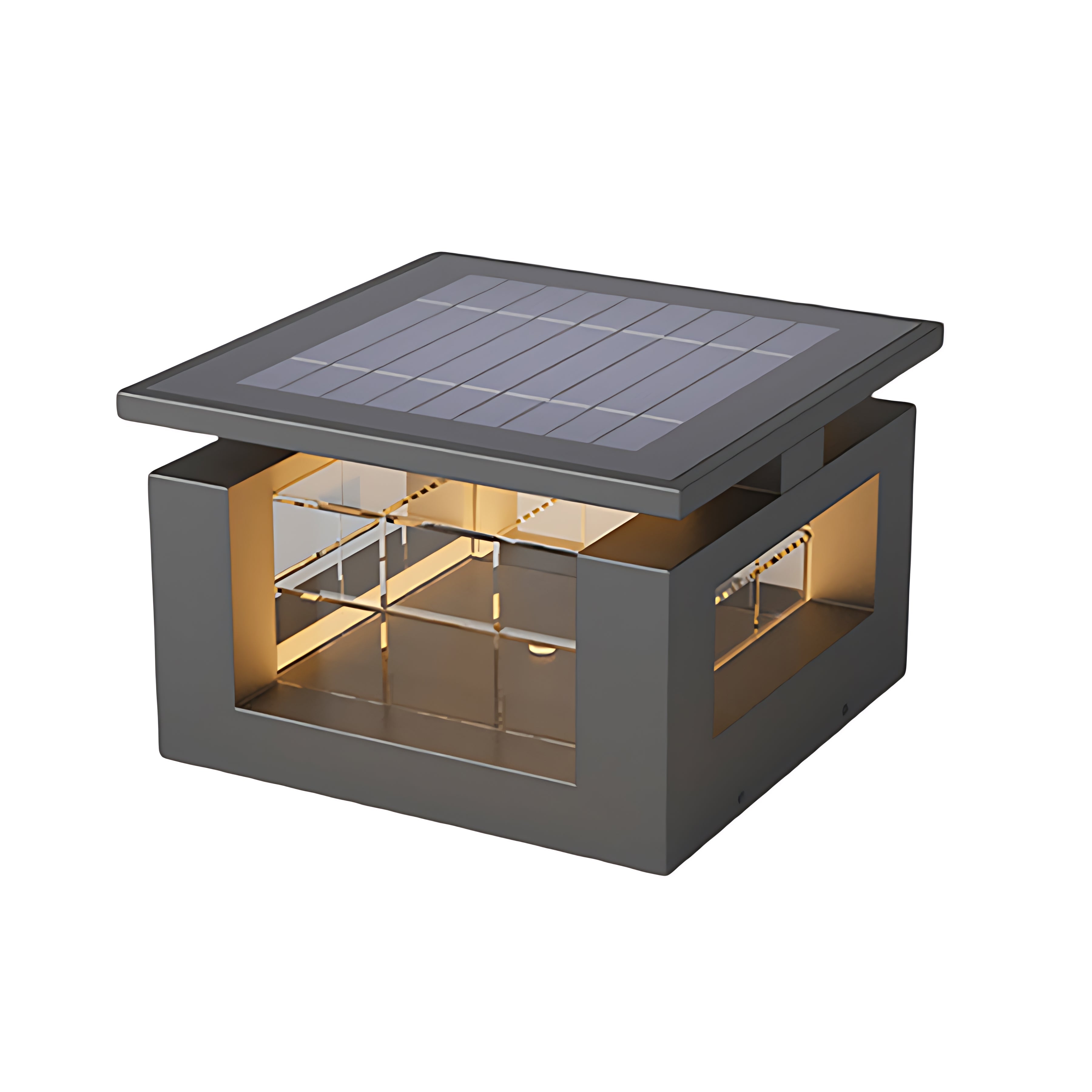 WINDSOR ACRYLIC LUMINAIRE WITH STAINLESS STEEL BASE - WATER-RESISTANT PILLAR LIGHT