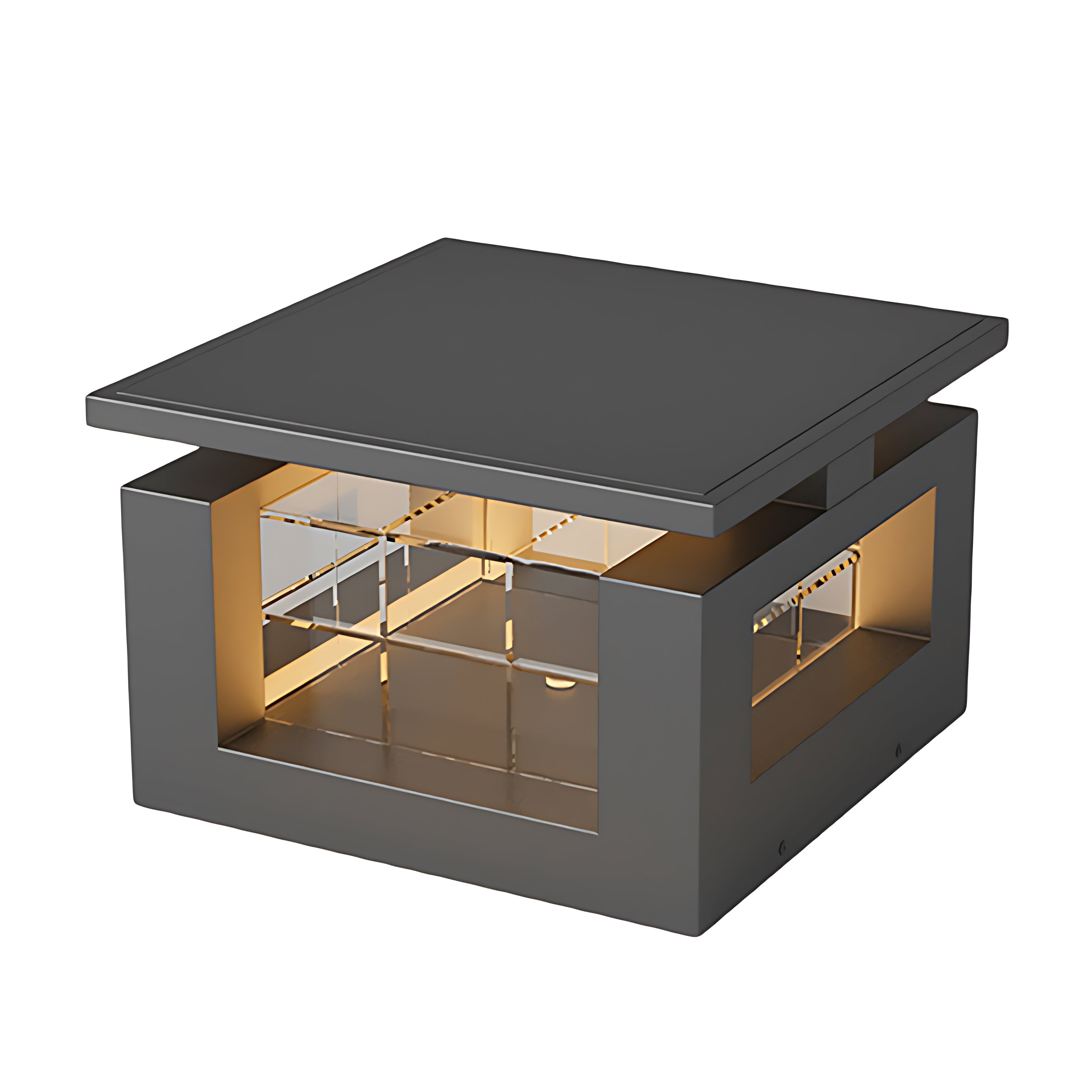 WINDSOR ACRYLIC LUMINAIRE WITH STAINLESS STEEL BASE - WATER-RESISTANT PILLAR LIGHT