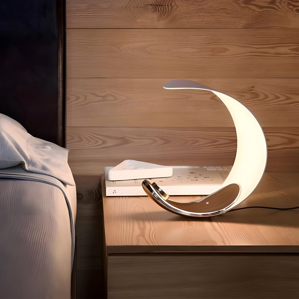 CAMBRIDGE SILVER TWIST TOUCH LAMP