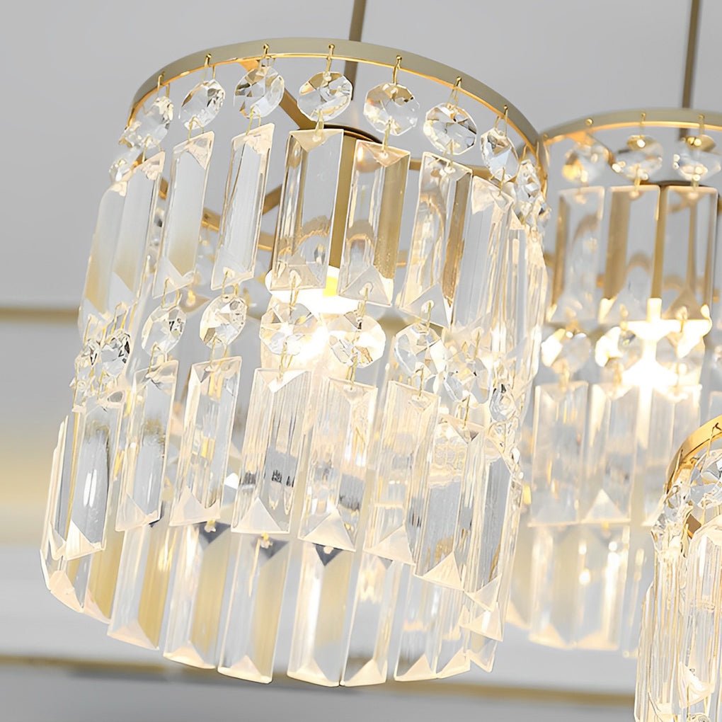 WINTHORPE CYLINDRICAL CRYSTAL PENDANT LIGHT WITH TRIPLE DIMMING