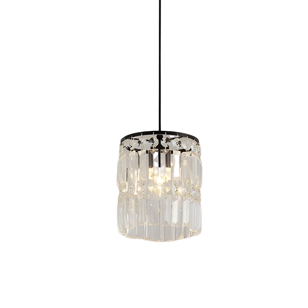 WINTHORPE CYLINDRICAL CRYSTAL PENDANT LIGHT WITH TRIPLE DIMMING