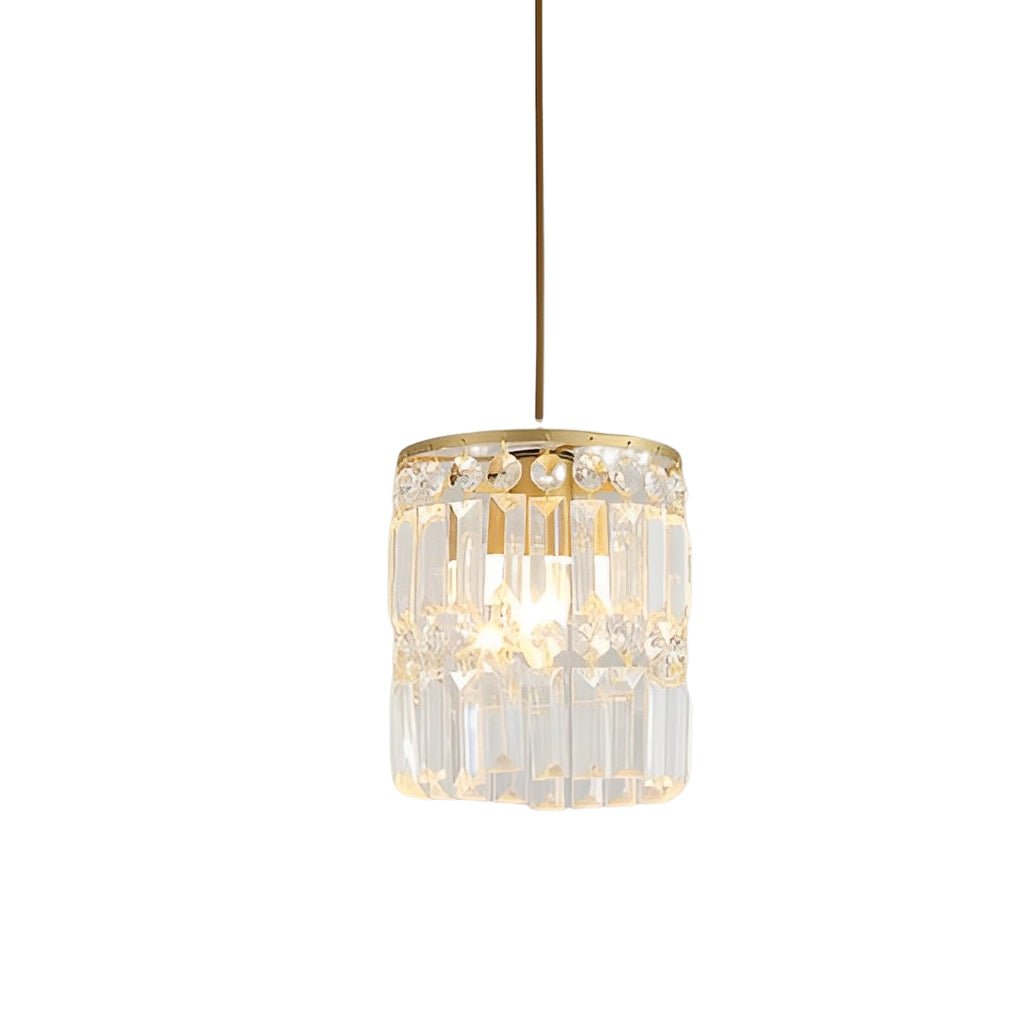 WINTHORPE CYLINDRICAL CRYSTAL PENDANT LIGHT WITH TRIPLE DIMMING