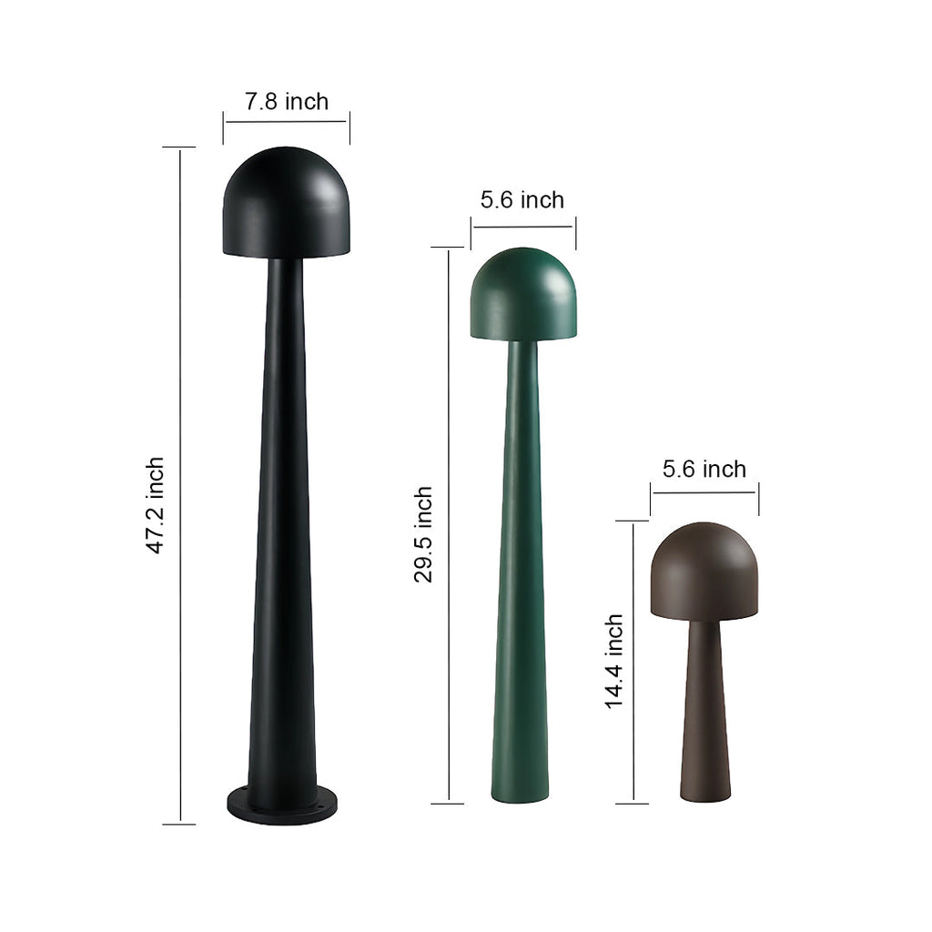WINDSOR MUSHROOM GLOW GARDEN ILLUMINATOR, MODERN OUTDOOR WATER-RESISTANT LANDSCAPE LIGHT