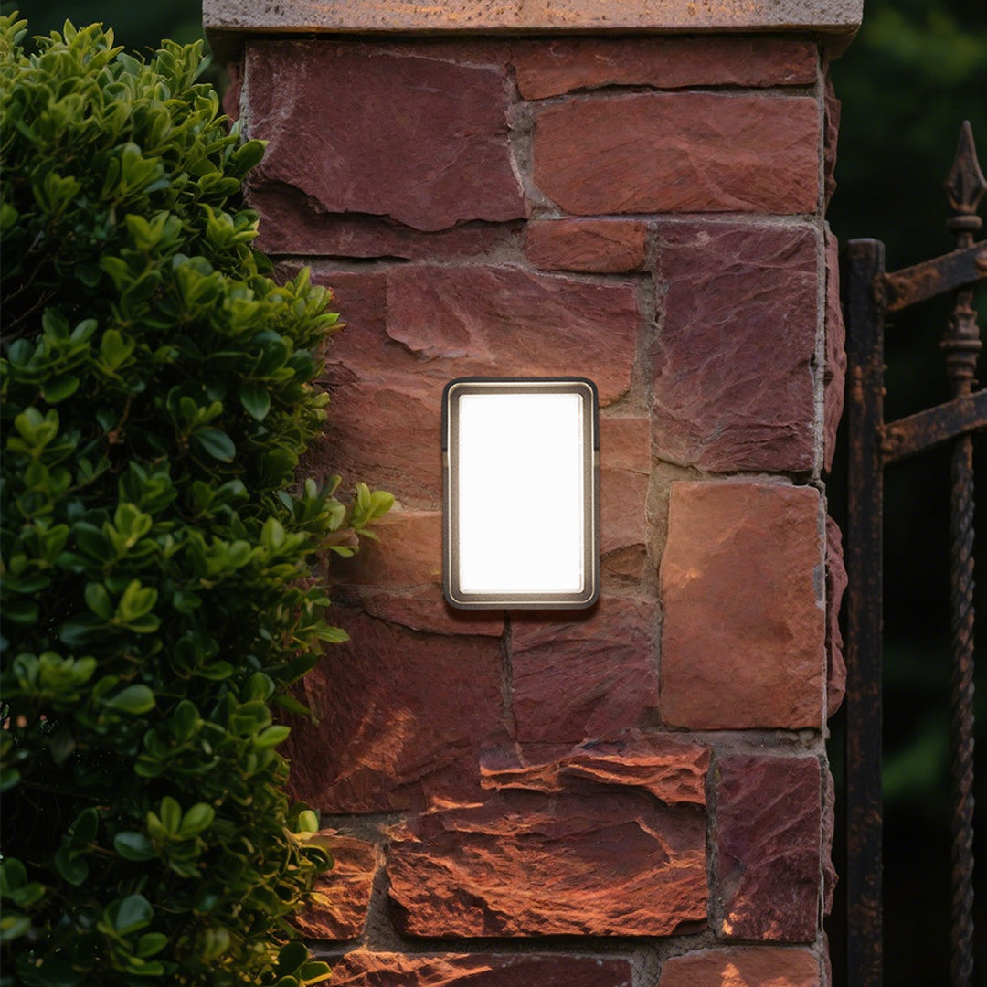 FENWICK SQUARE LED OUTDOOR LANTERN, WEATHER-RESISTANT AMBIENCE LIGHT