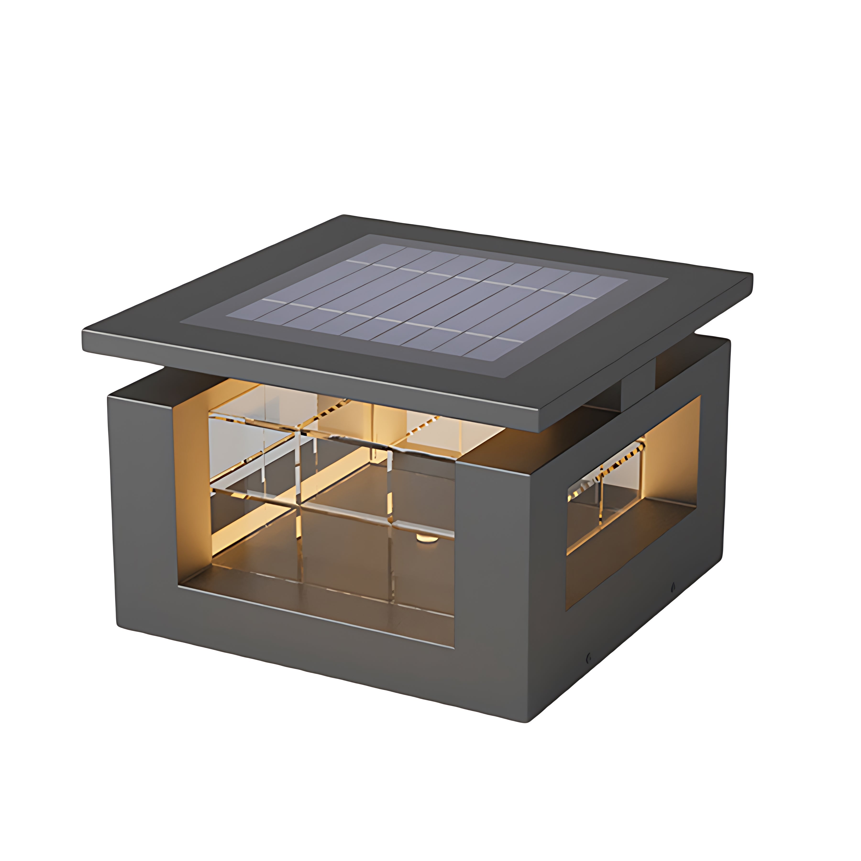 WINDSOR ACRYLIC LUMINAIRE WITH STAINLESS STEEL BASE - WATER-RESISTANT PILLAR LIGHT