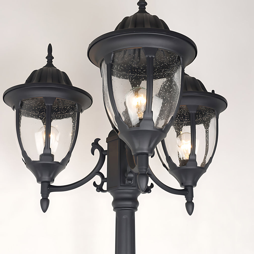 CHATHAM TRIPLE-ARMED OUTDOOR LANTERN, WEATHER-RESISTANT ALUMINUM, EUROPEAN INFLUENCE