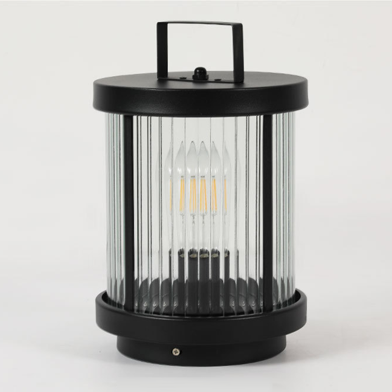 WINTERBOURNE STRIPED GLASS SOLAR LANTERN