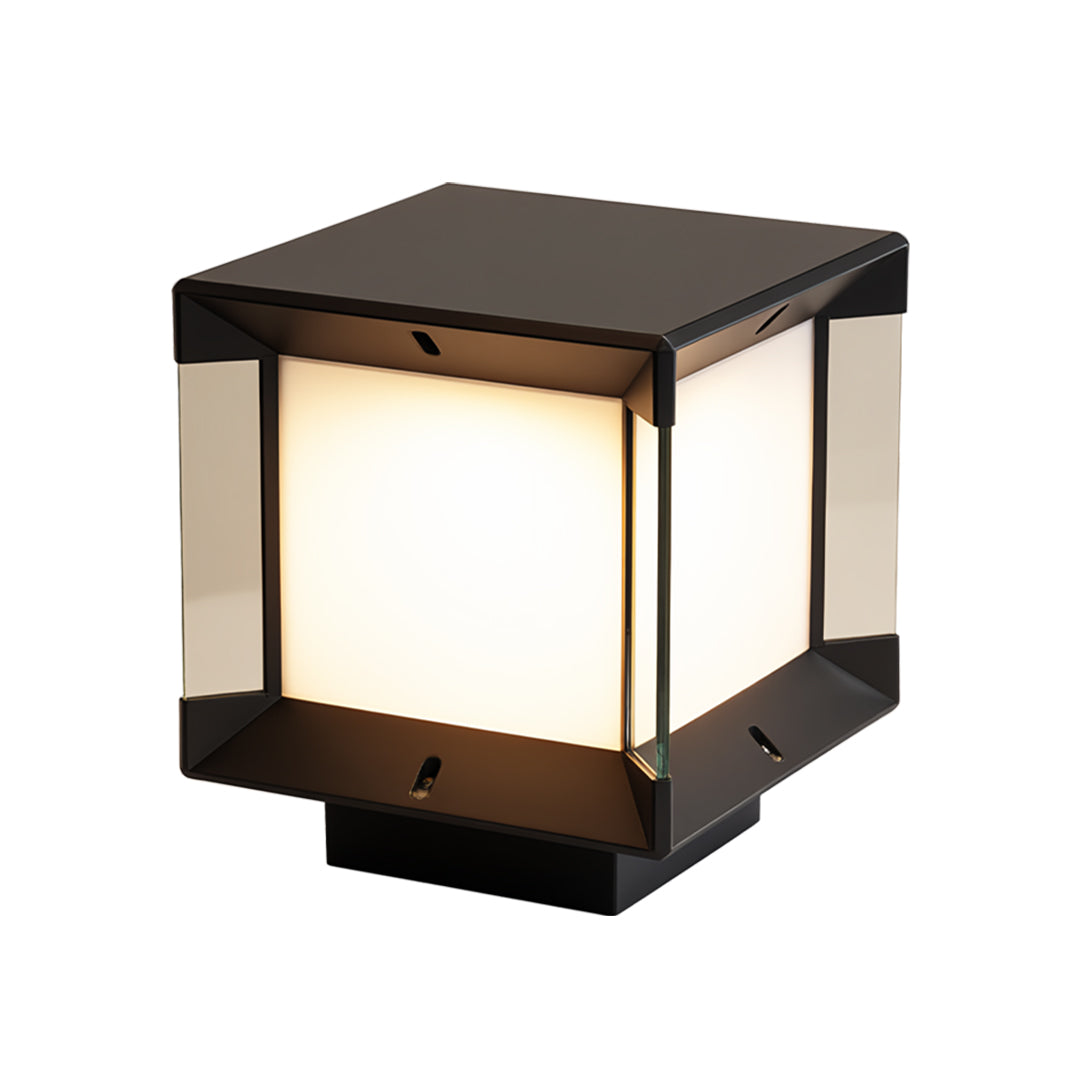 WINTHROP MODERN OUTDOOR PILLAR LANTERN, WEATHERPROOF DESIGN