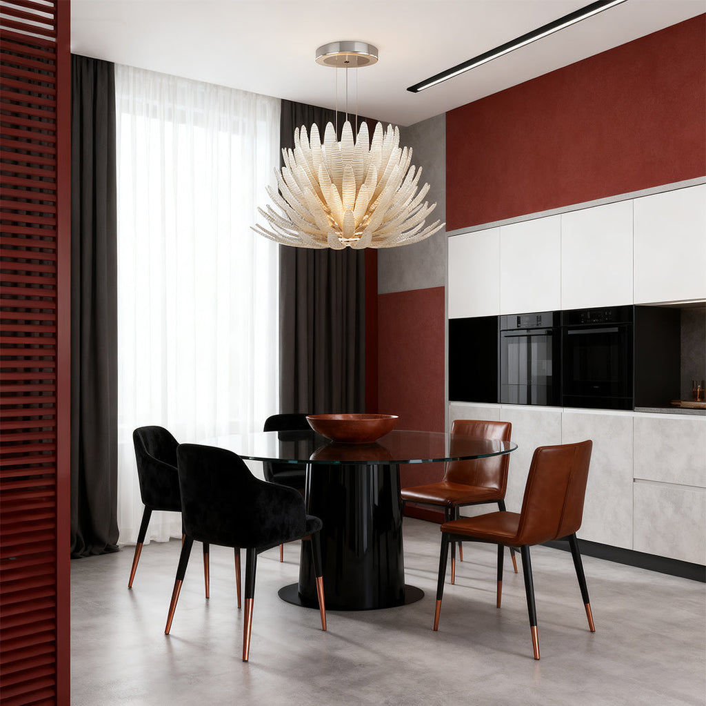 WINTHORPE STAINLESS STEEL CRYSTAL CEILING LANTERN