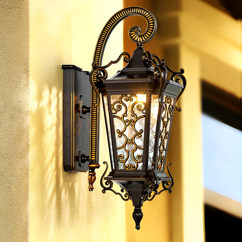 WHITBY VINTAGE BRASS OUTDOOR LIGHTING SCONCE