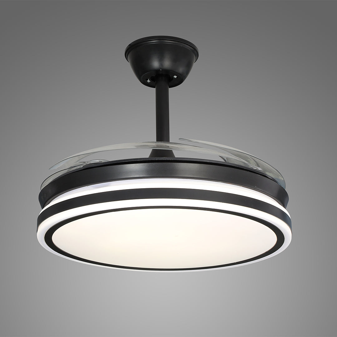 RAVENHURST AERIS BLACK CEILING FAN WITH ILLUMINATED REMOTE CONTROL
