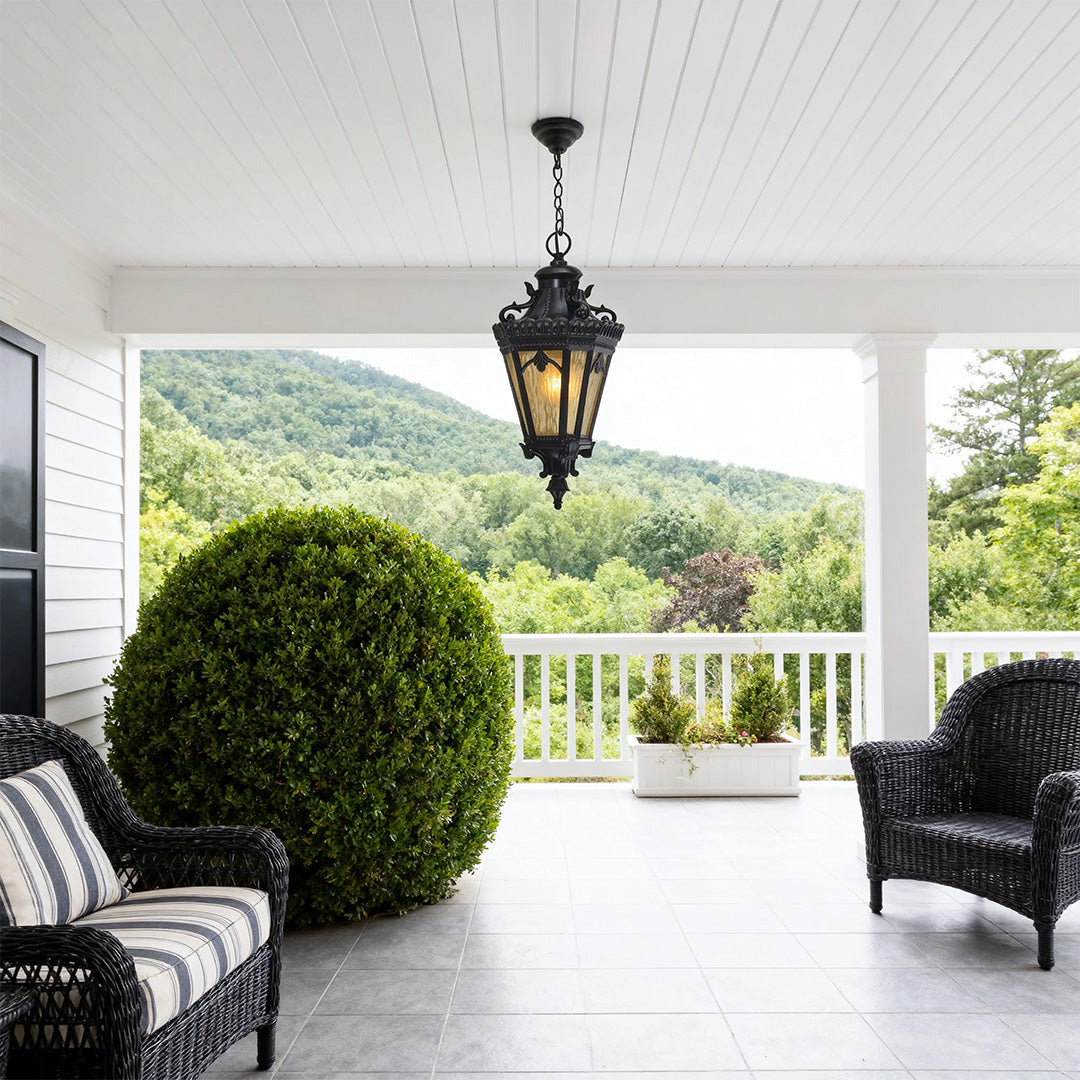 RAVENSTONE BLACK ALUMINUM OUTDOOR PENDANT LIGHT