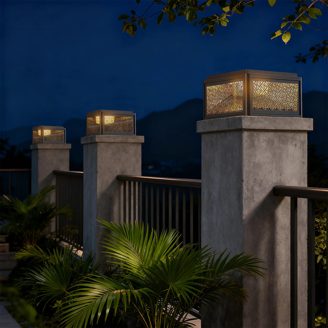 WINTHROP SQUARE PILLAR ILLUMINATOR - WEATHER-RESISTANT OUTDOOR LIGHT
