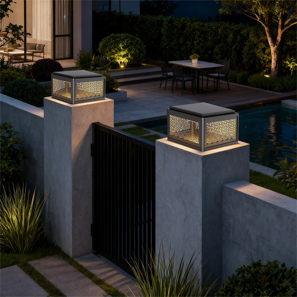 WINTHROP SQUARE PILLAR ILLUMINATOR - WEATHER-RESISTANT OUTDOOR LIGHT