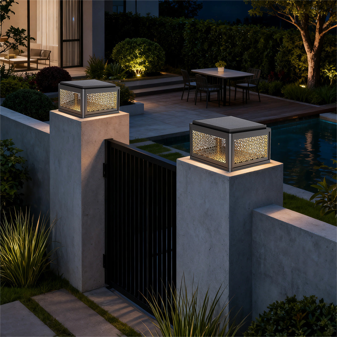 WINTHROP SQUARE PILLAR ILLUMINATOR - WEATHER-RESISTANT OUTDOOR LIGHT