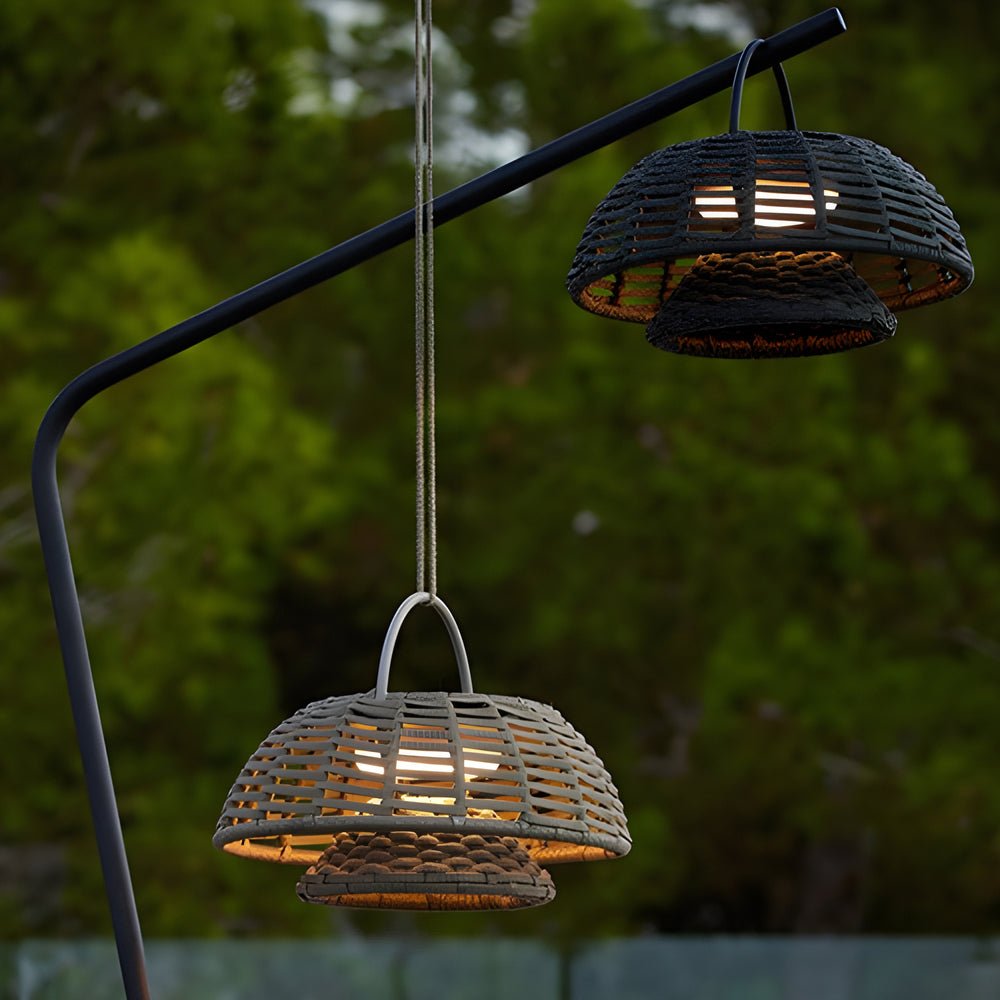 WINDSOR WOVEN ROPE SOLAR HANGING LIGHT