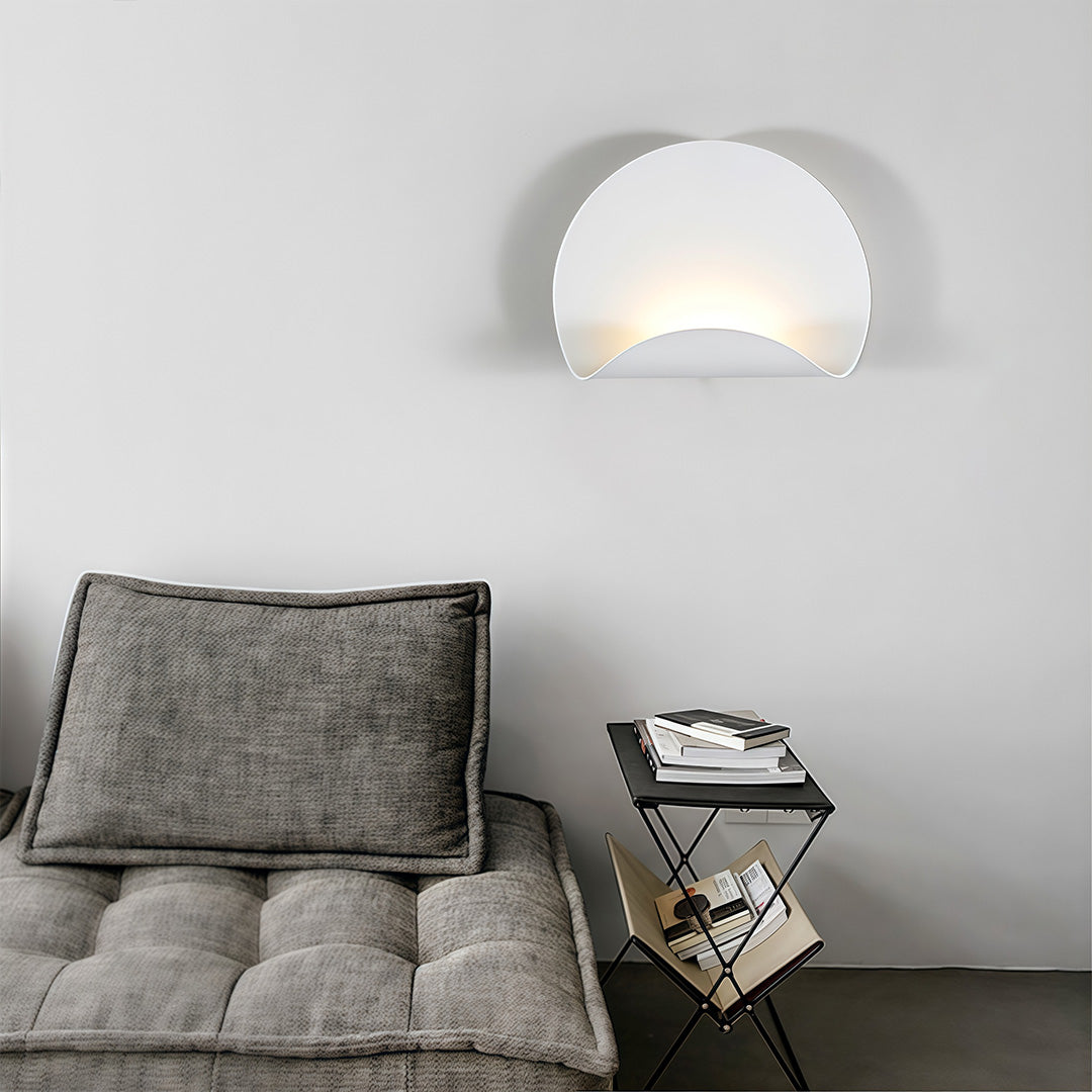 WINCHESTER WHITE IRON WALL SCONCE, MINIMALIST LED DESIGN
