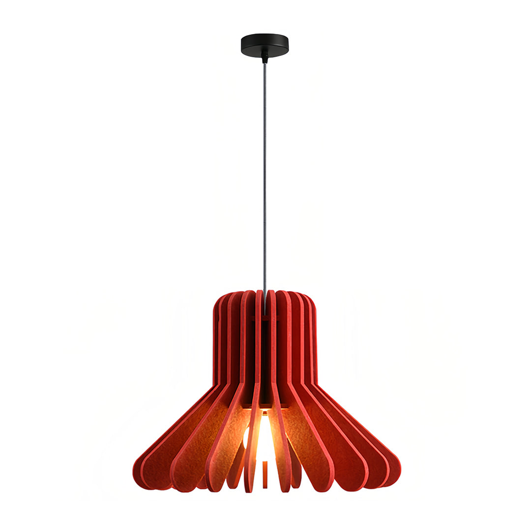 1. **MONTGOMERY FELT-ENCLOSED PENDANT LUMINAIRE**  
   A sophisticated pendant light featuring a sound-absorbing felt exterior and a robust iron frame, perfect for enhancing ambiance in any room.

2. **WINSLOW IRON & FELT HANGING ILLUMINATOR**  
   An inn
