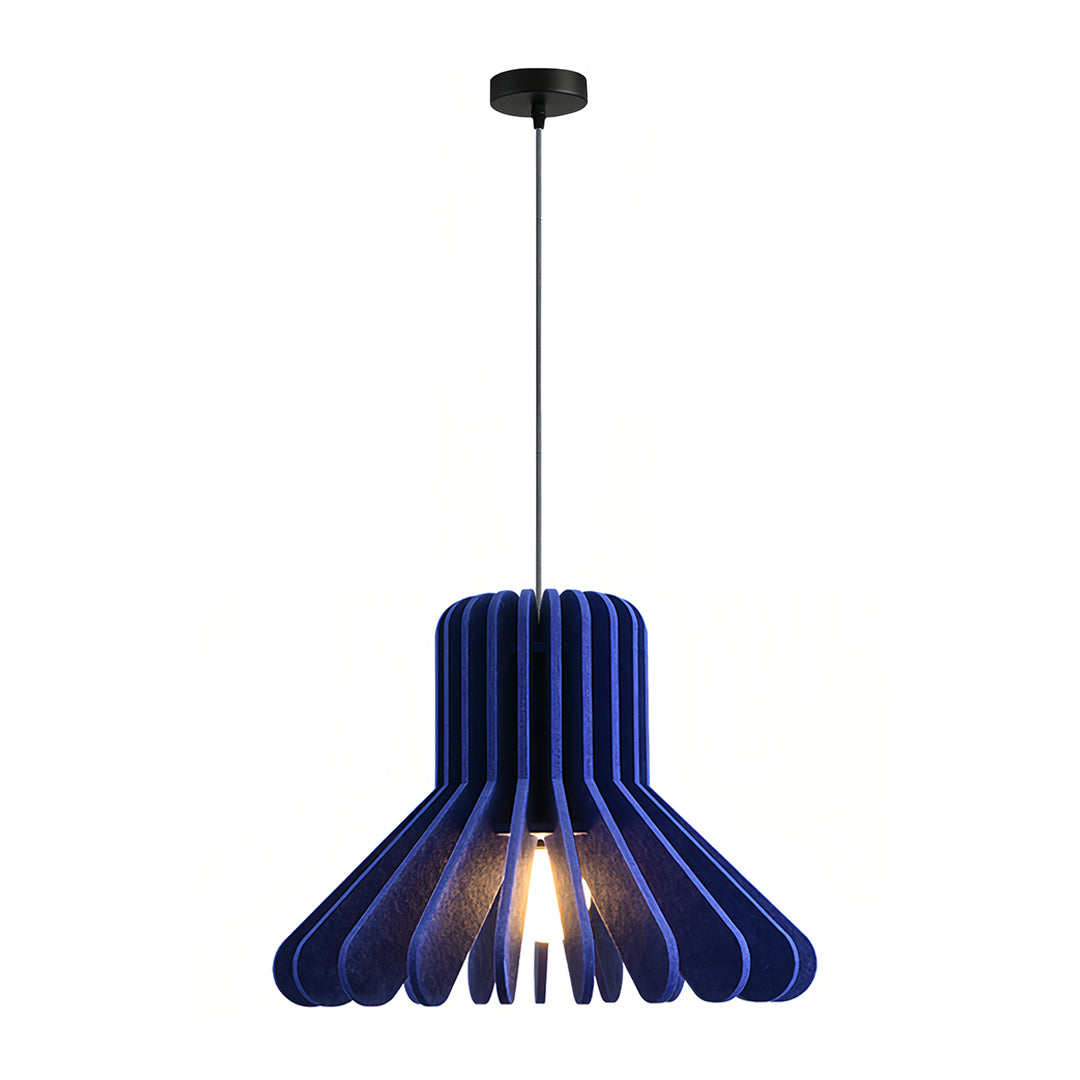 1. **MONTGOMERY FELT-ENCLOSED PENDANT LUMINAIRE**  
   A sophisticated pendant light featuring a sound-absorbing felt exterior and a robust iron frame, perfect for enhancing ambiance in any room.

2. **WINSLOW IRON & FELT HANGING ILLUMINATOR**  
   An inn