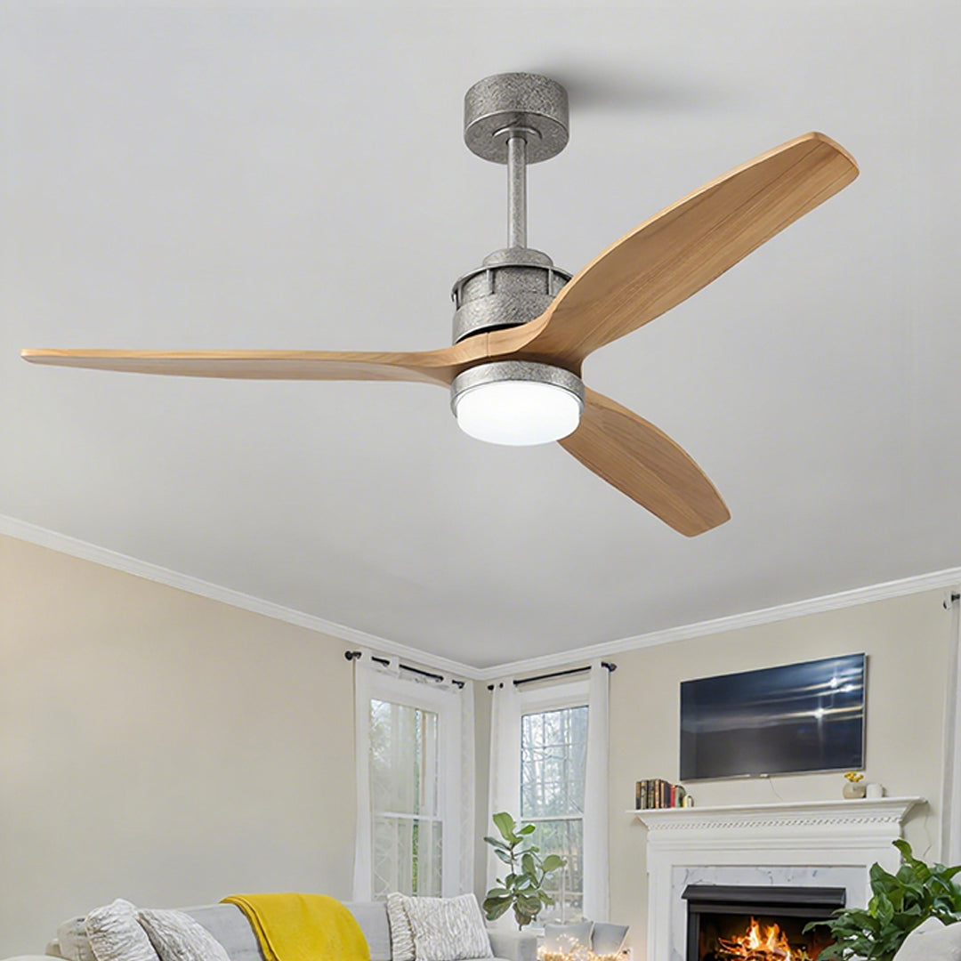WILLOUGHBY TRIO WOODEN CEILING FAN WITH ILLUMINATION REMOTE"  
2. "BRAMBLEWOOD TRIFECTA LIGHTED CEILING FAN WITH WIRELESS CONTROL"  
3. "PENROSE THREE-BLADE WOODEN FAN WITH INTEGRATED LIGHT AND REMOTE"  
4. "DORCHESTER WOODEN FANDANGLE WITH REMOTE-CONTROL