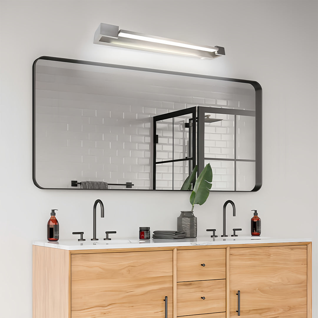 WINTHROP POLISHED CHROME VANITY ILLUMINATOR WITH INTEGRATED MIRROR