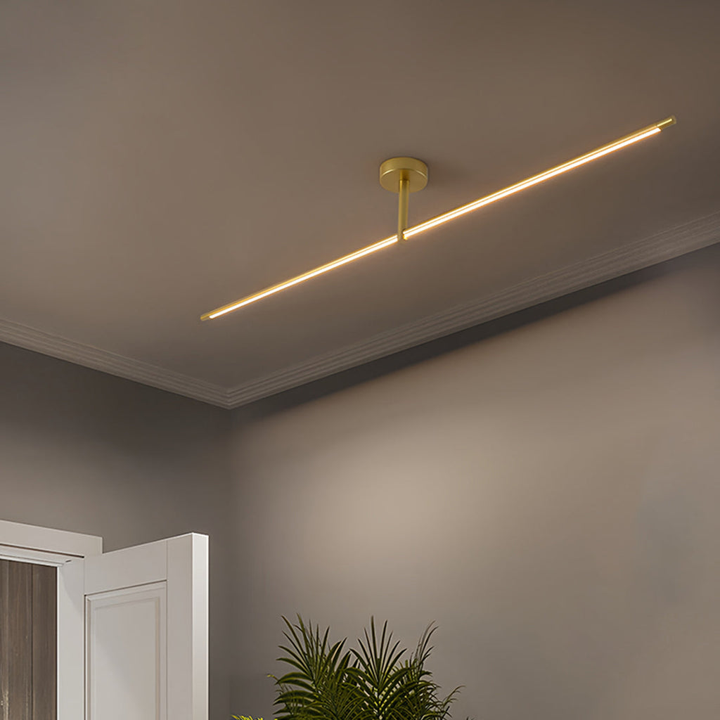 FENWICK MODERNIST BLACK AND GOLD LED CEILING LIGHT