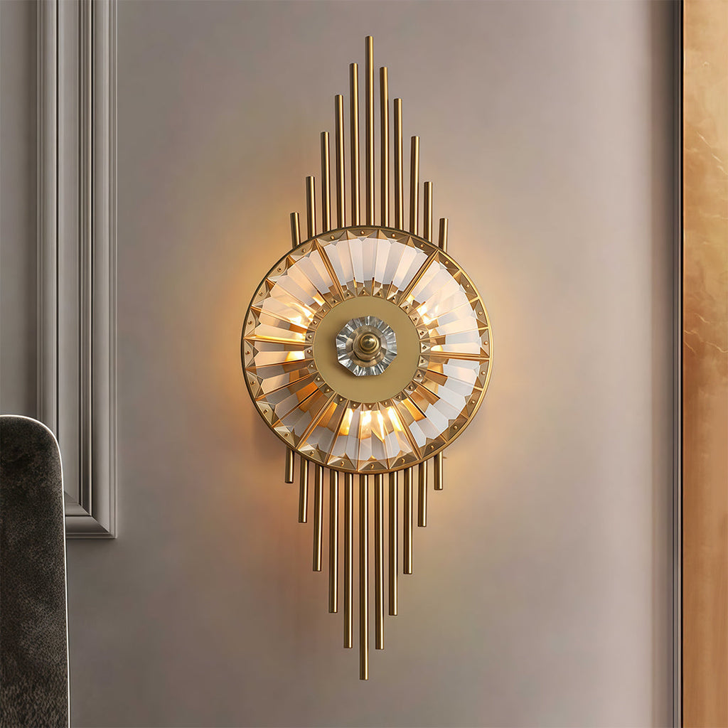 WINTHROP CRYSTAL EMBELLISHED STAINLESS STEEL WALL SCONCE