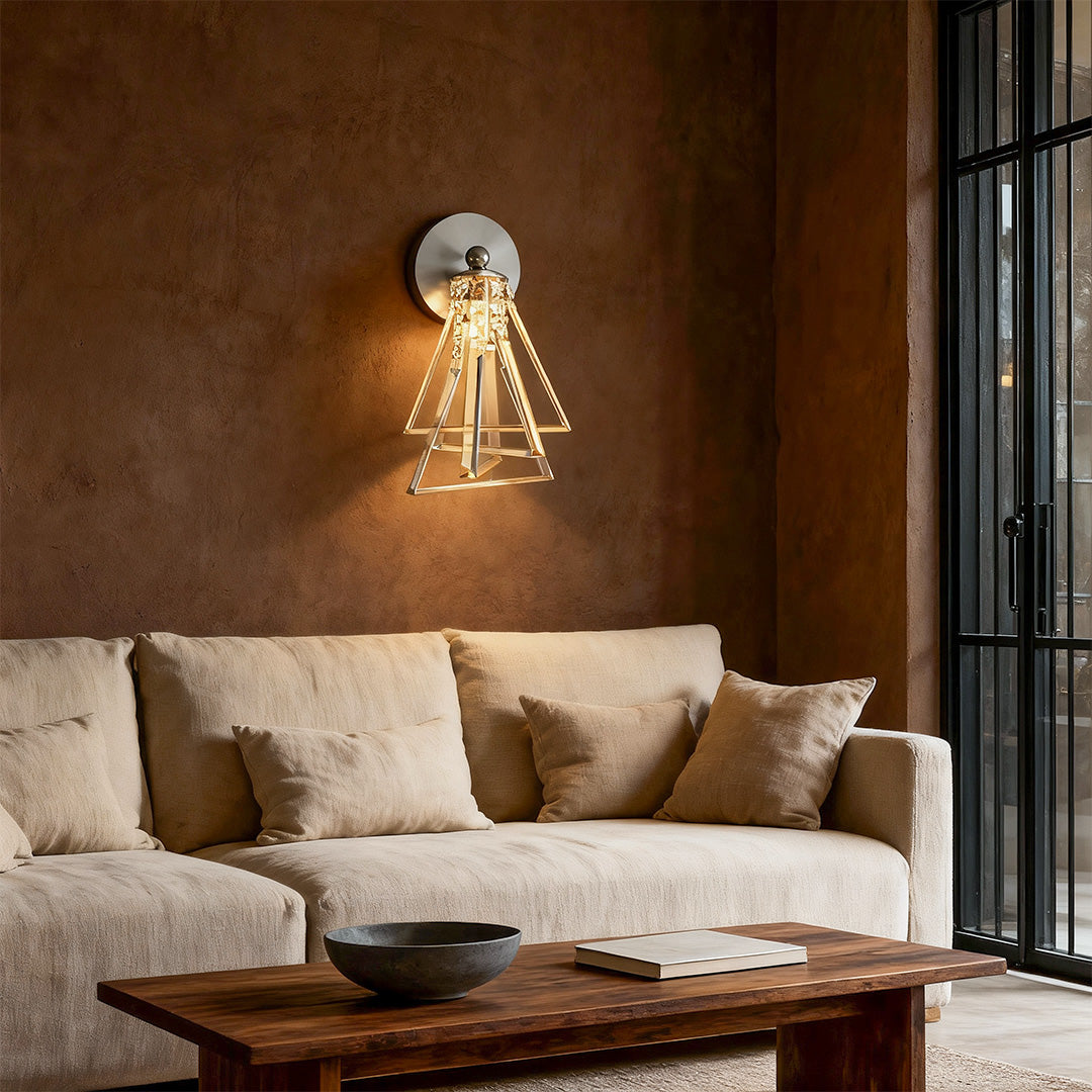 WINTHORPE CRYSTAL LUXE COPPER WALL SCONCE