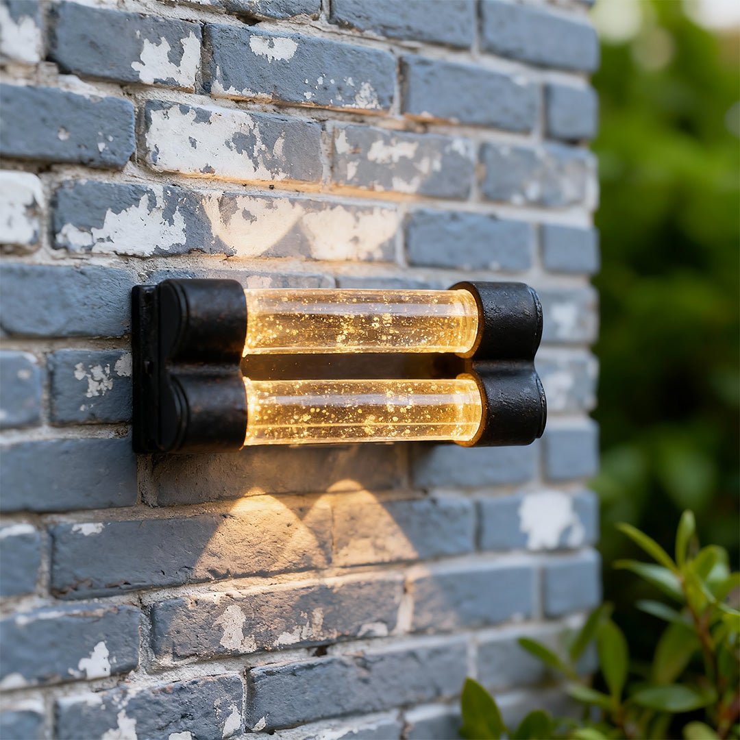 WINTHROP CRYSTAL EMBELLISHED WALL LANTERN - WATER-RESISTANT LED ILLUMINATION