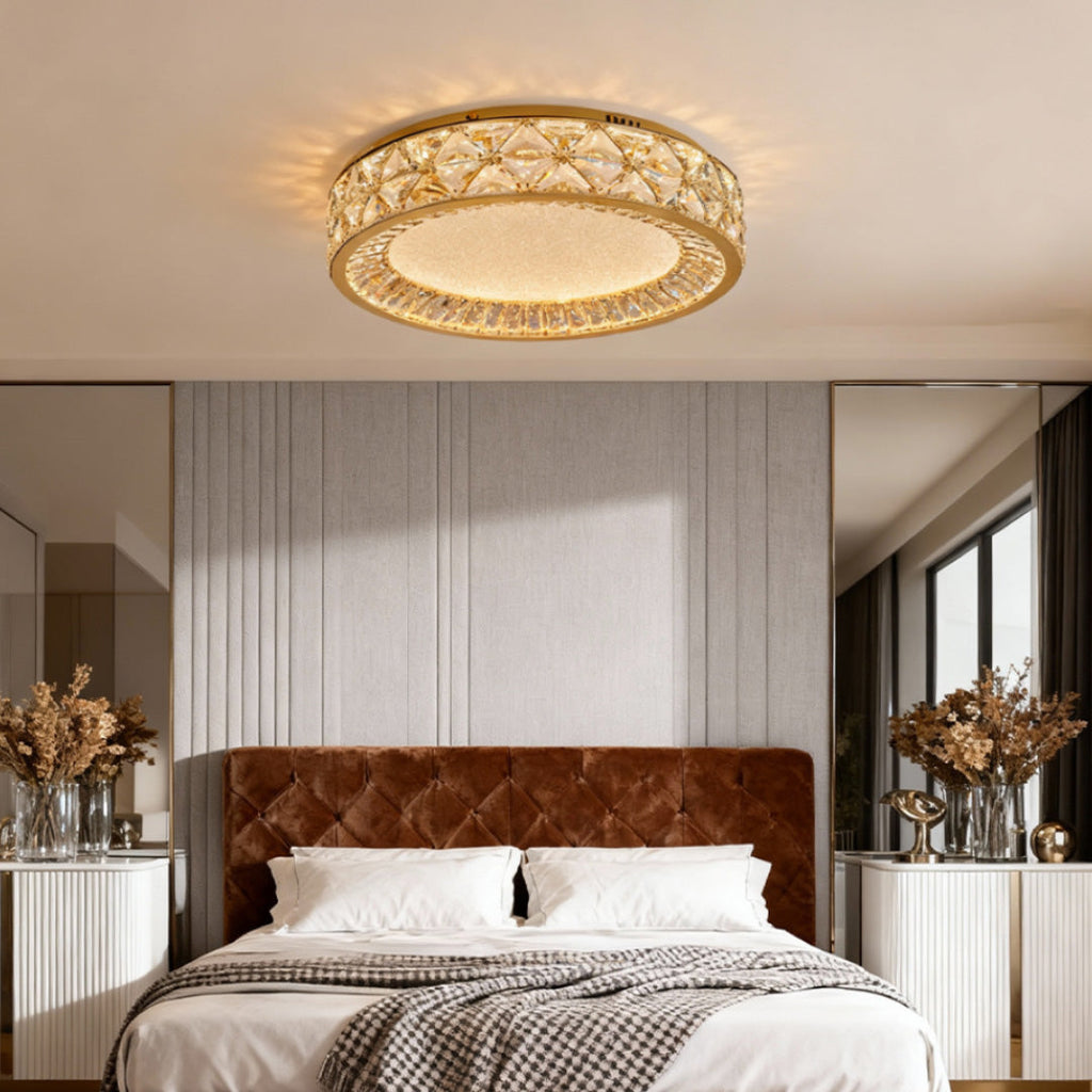WINDSOR CRYSTAL FRESCO FLUSH LIGHT