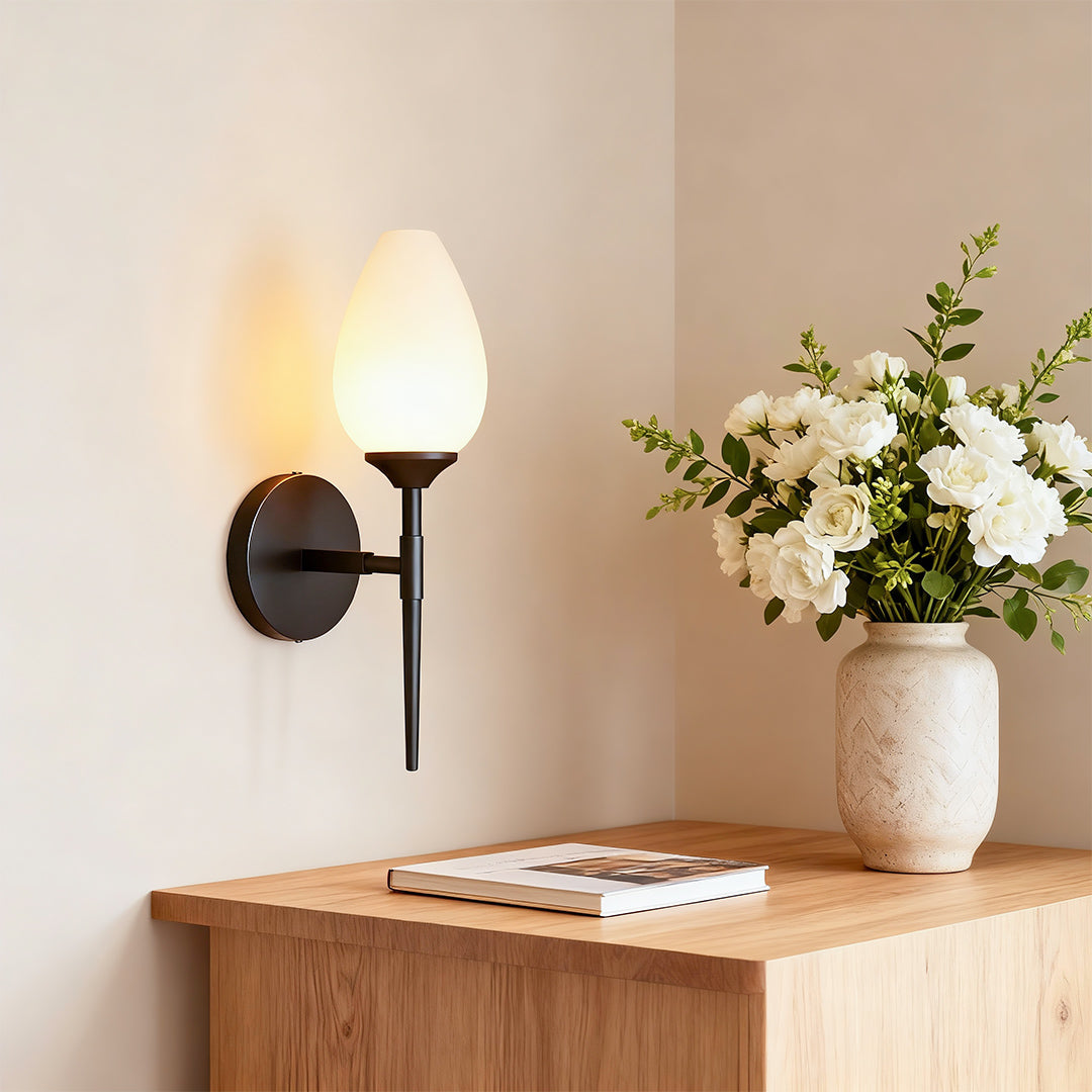 WINTHROP COPPER-CLAD GLASS WALL SCONCE