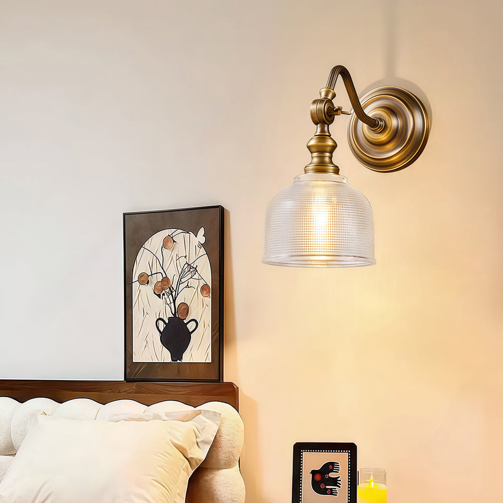 WINTHROP VINTAGE BRASS LED WALL SCONCE
