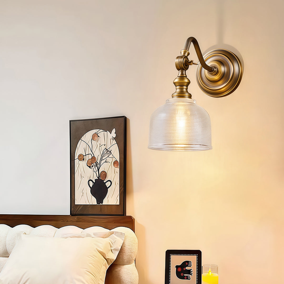 WINTHROP VINTAGE BRASS LED WALL SCONCE