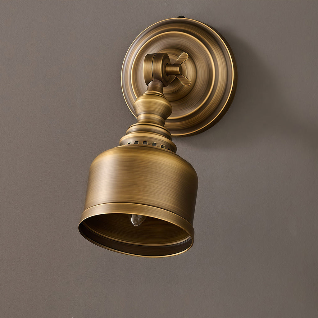 WINTHROP VINTAGE BRASS LED WALL SCONCE