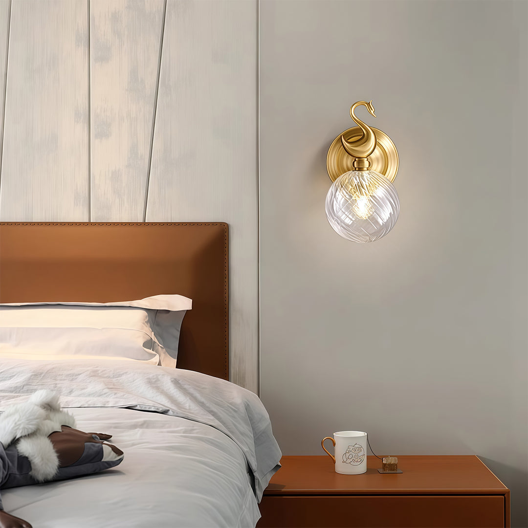 WINDSOR BRASS WALL SCONCE WITH LED ILLUMINATION