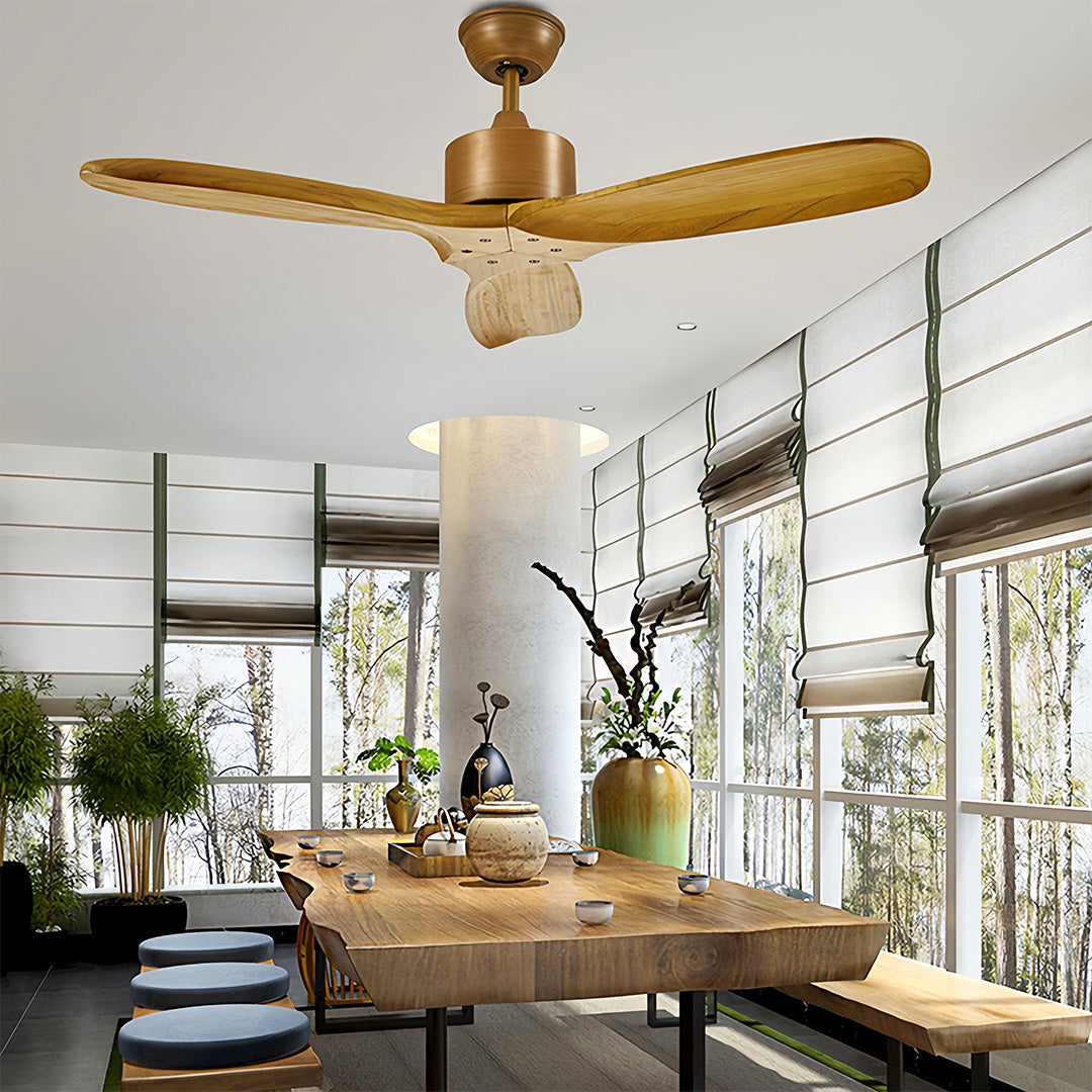 WINTHROP WOODEN TRIO CEILING FANDOLIER WITH ILLUMINATION
