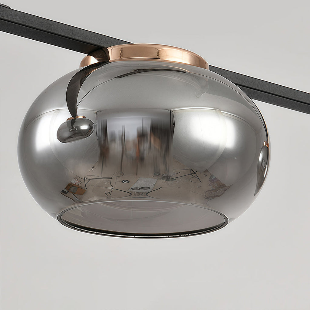 WINDSOR GRAY ORB METAL CEILING LANTERN