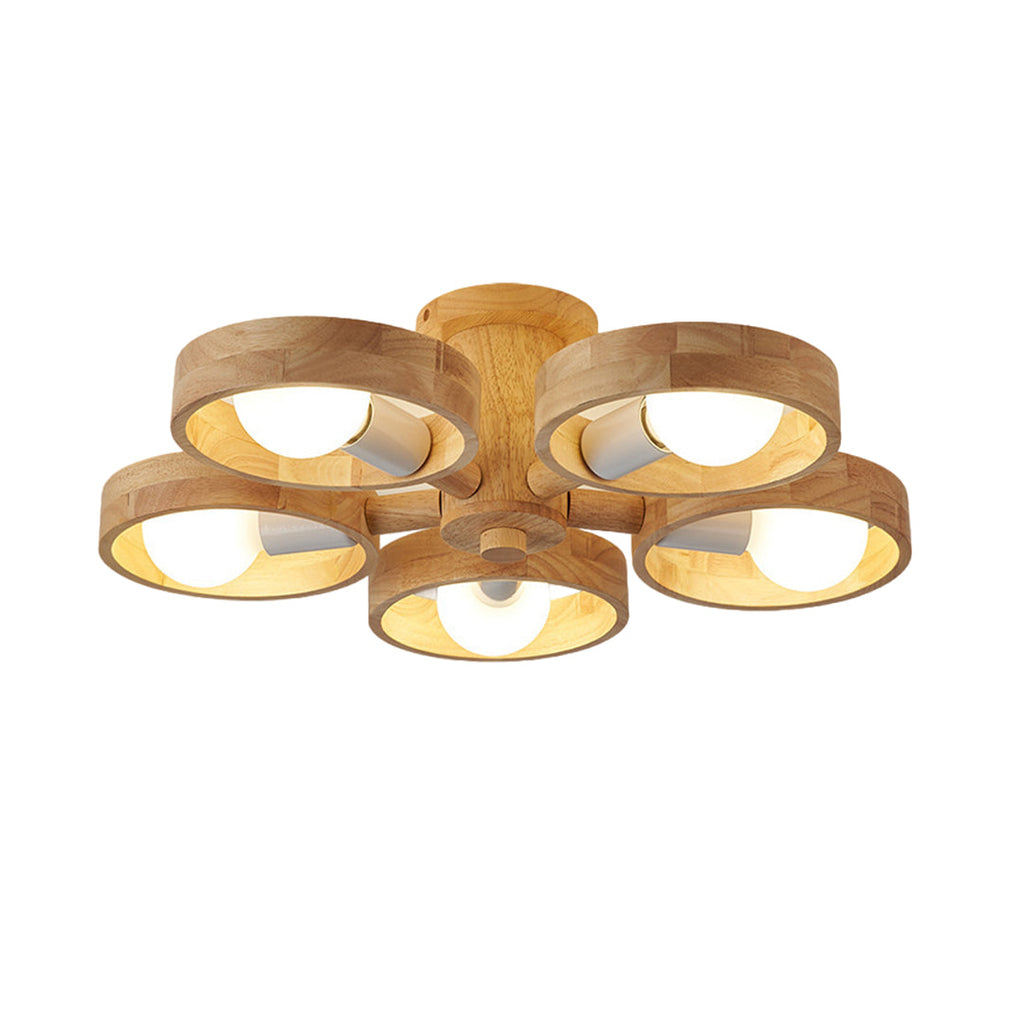 THORNBURY RUBBERWOOD LED HANGING LANTERN