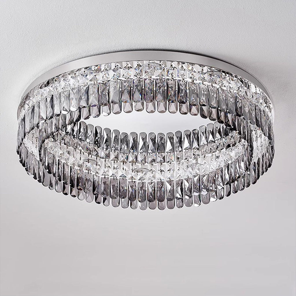 CHATEAUX LUMINAIRE CRYSTAL-ENCRUSTED CEILING FIXTURE