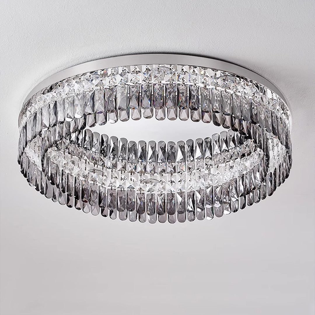 CHATEAUX LUMINAIRE CRYSTAL-ENCRUSTED CEILING FIXTURE