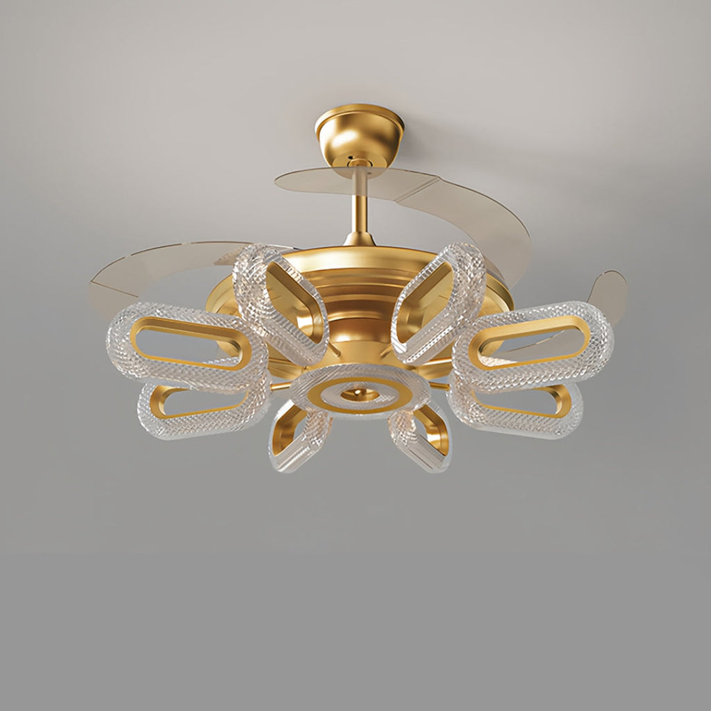 WINDSOR GOLDEN AURORA LED CEILING FAN LIGHTING