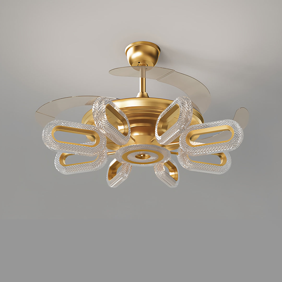 WINDSOR GOLDEN AURORA LED CEILING FAN LIGHTING