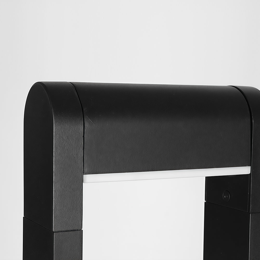 WINDSOR SQUARE BLACK OUTDOOR BOLLARD LANTERN