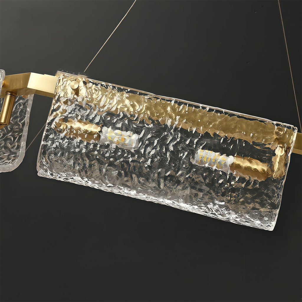 WINTHROP RECTANGULAR GLASS CEILING LANTERN IN BRASS