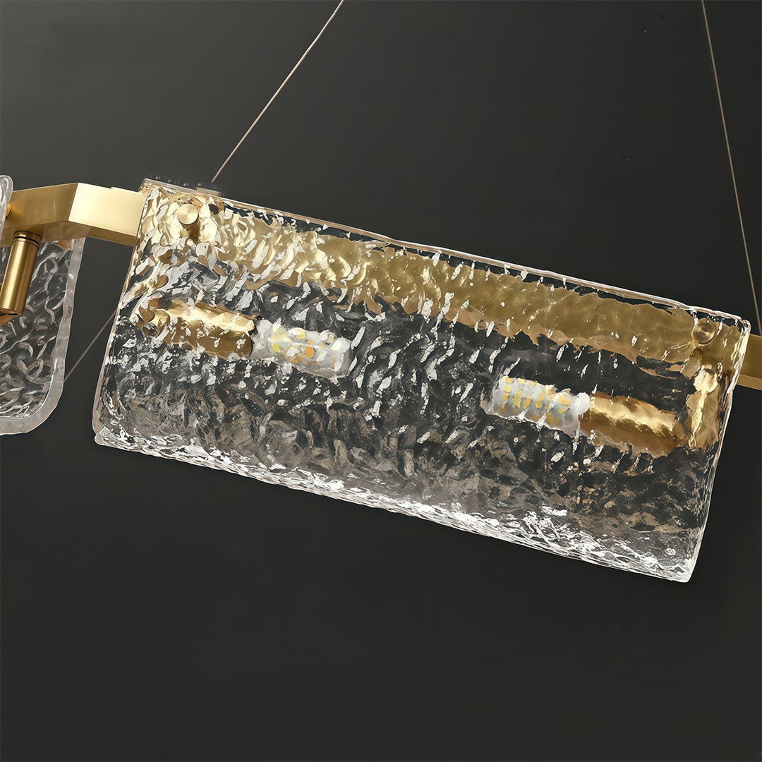 WINTHROP RECTANGULAR GLASS CEILING LANTERN IN BRASS