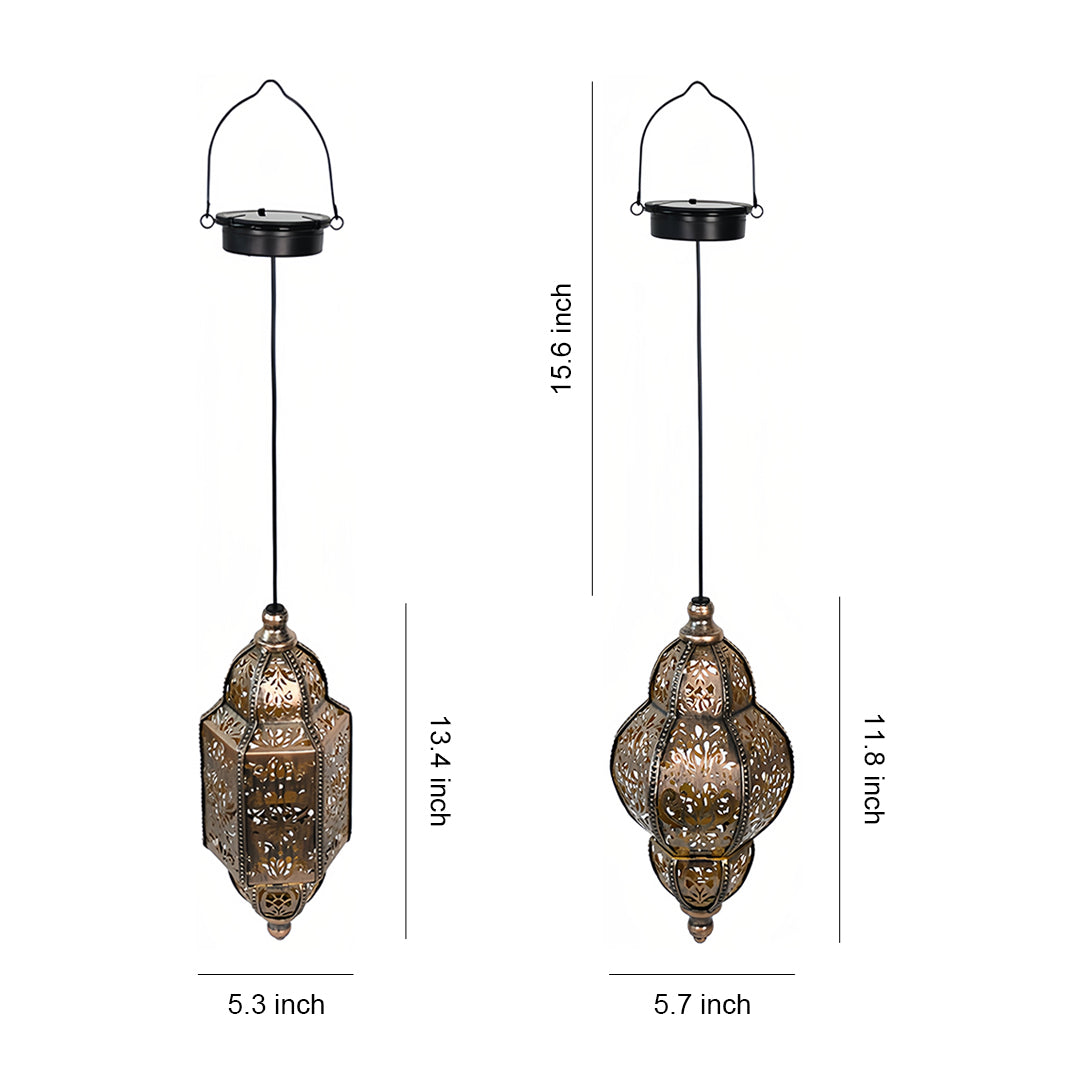 CALDERDALE SOLAR-ILLUMINATED MOROCCAN GARDEN LANTERN