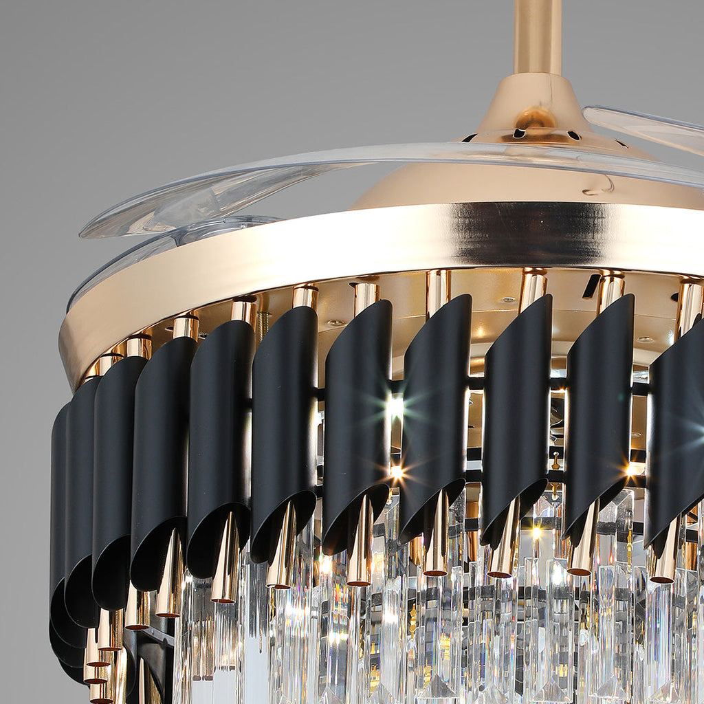 RAVENHURST LUXURY CEILING FAN WITH ILLUMINATION AND TRANSLUCENT BLADES"  
2. "DARTMOOR BLACK CEILING FAN WITH LIGHT AND TRANSPARENT PC BLADES"  
3. "WINSLEIGH TRANSPARENT BLADE CEILING FAN WITH INTEGRATED LIGHTING"  
4. "ASHFORD BLACK CEILING FAN WITH ILL