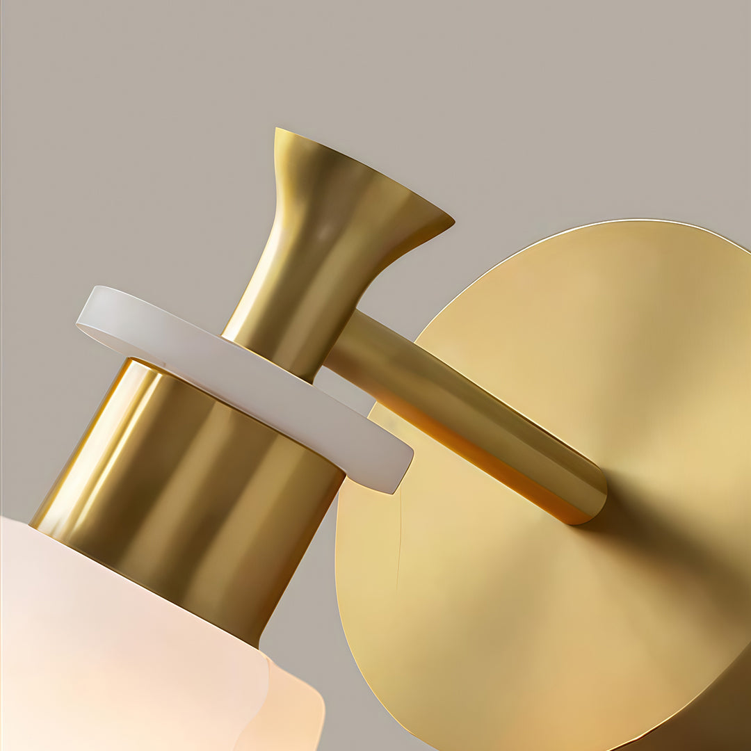 WINTERBOURNE BRASS AND MARBLE WALL LIGHT