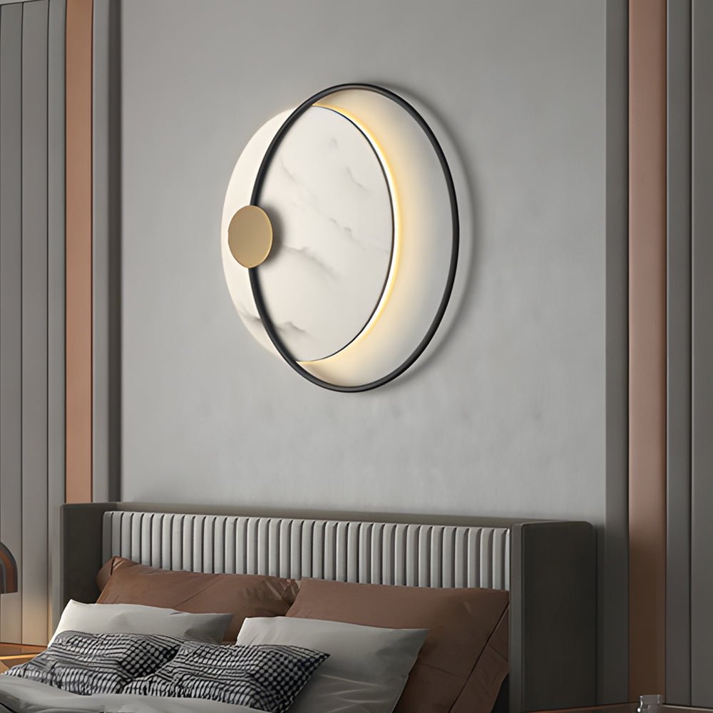 WILLOUGHBY MARBLE CIRCULAR WALL LANTERN - 13''/26''"  
2. "HARTWELL STONE ROUNDEL LIGHTING SCONCE - 13''/26''"  
3. "BRAMBLETON MARBLE GLOWING WALL ART - 13''/26''"  
4. "PENROSE ROUND MARBLE ILLUMINATION SCONCE - 13''/26''"  
5. "DORCHESTER MARBLE ROUNDE