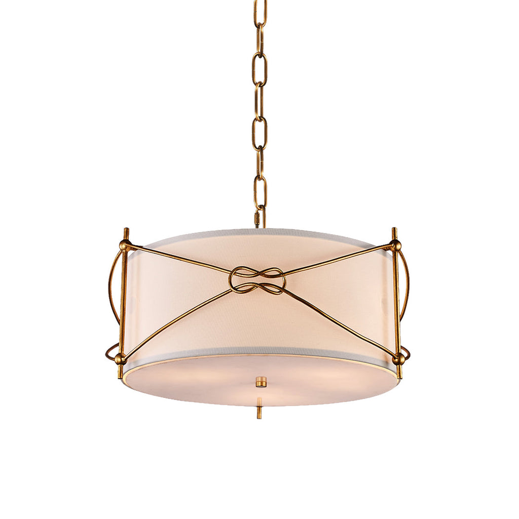 WINTERFORD IVORY DRUM PENDANT WITH GOLD ACCENTS